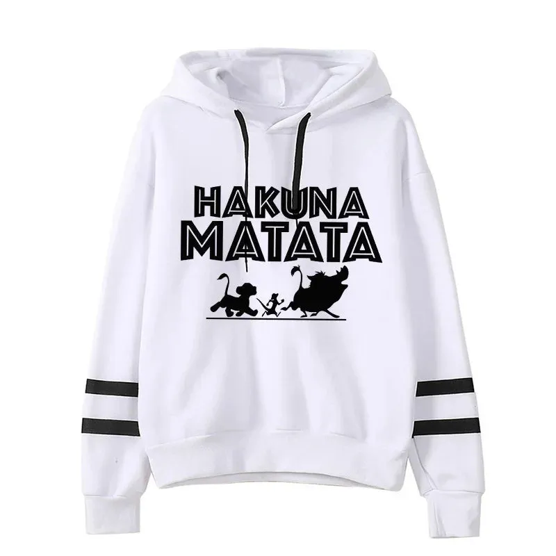 Fashion Cool  Hakuna Matata Hoodie Disney The Lion King Sweatshirt  Women Clothes Hoody Famale Hoodies Kawaii