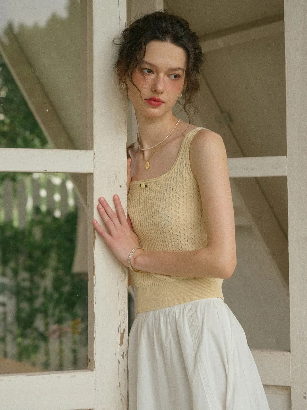 【Final Sale】Freya Suspender Knitted Top
