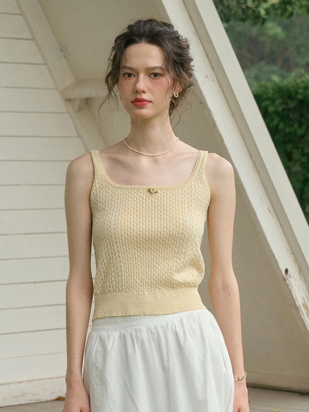 【Final Sale】Freya Suspender Knitted Top