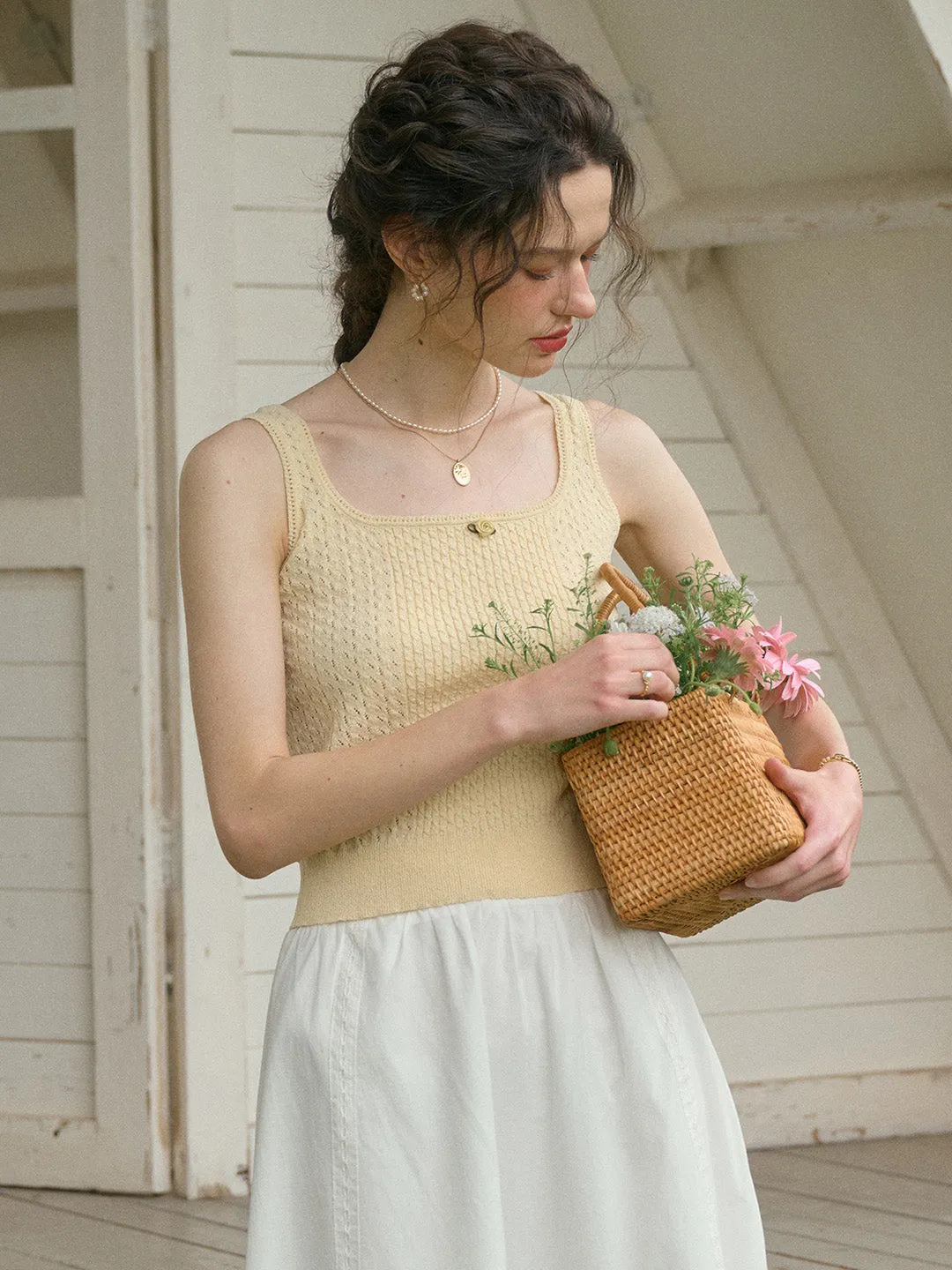 【Final Sale】Freya Suspender Knitted Top