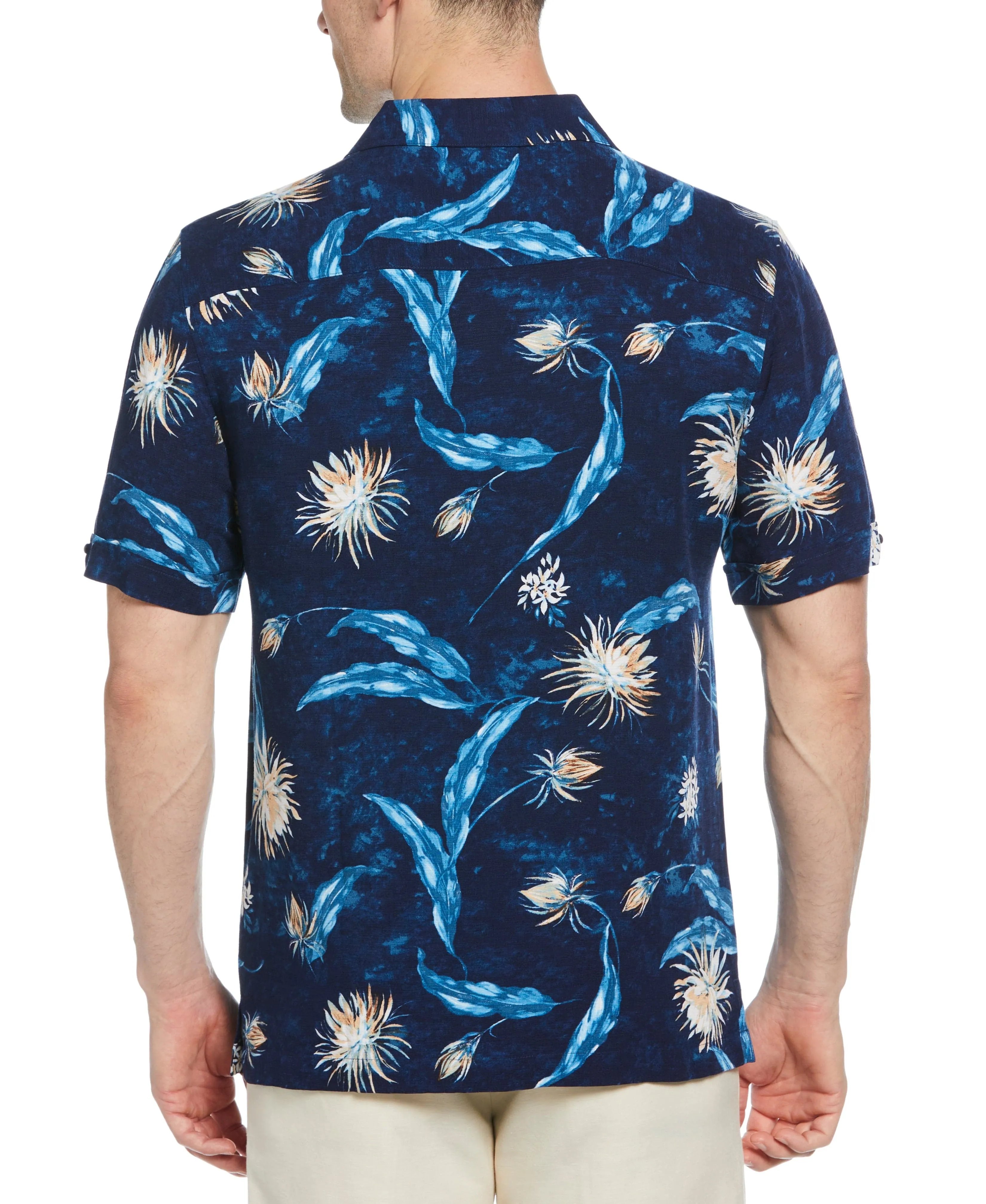 Floral Print Cuban Collar Shirt