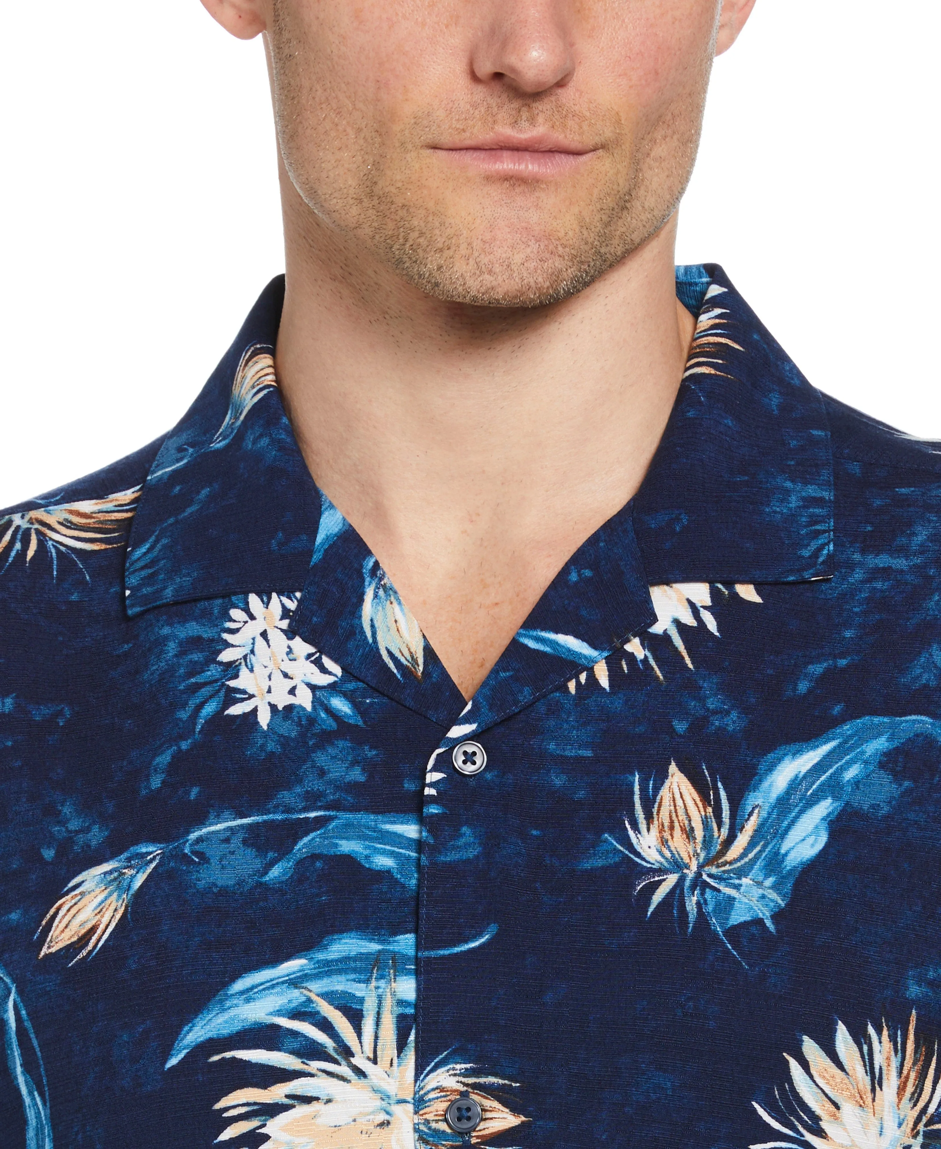 Floral Print Cuban Collar Shirt
