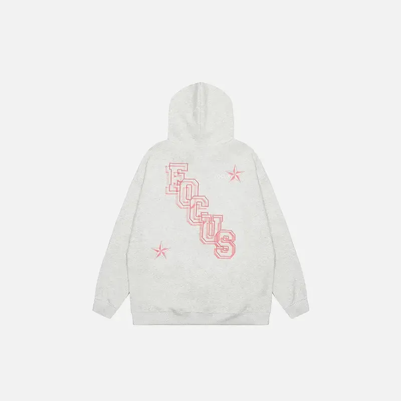 Focus Y2K Hoodie for Trendy Streetwear Style