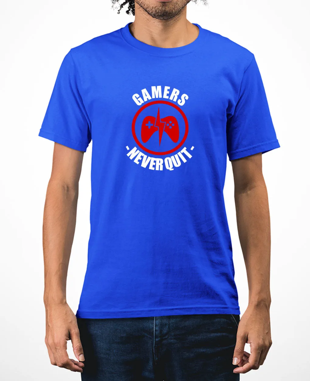 Gamer never quit funny geek t-shirt video game tee