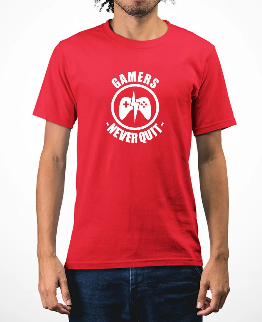 Gamer never quit funny geek t-shirt video game tee