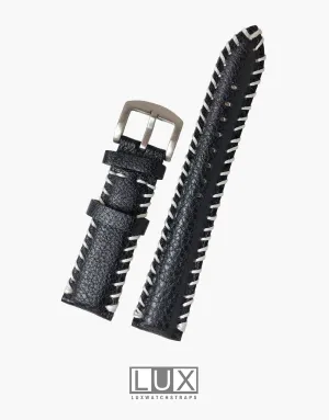 Genuine Leather Rustic Black Watch Band by LUX