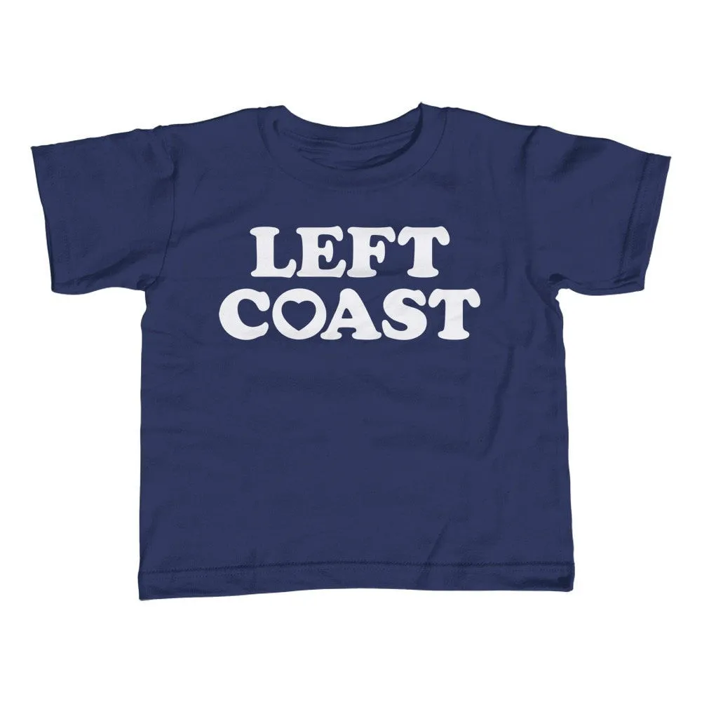 Girl's Left Coast T-Shirt - Unisex Fit - California Oregon Washingon West Coast