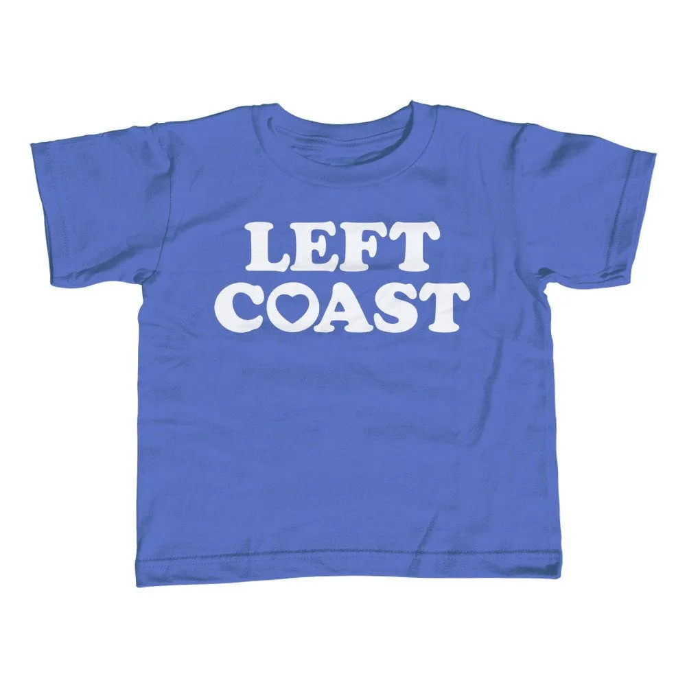 Girl's Left Coast T-Shirt - Unisex Fit - California Oregon Washingon West Coast