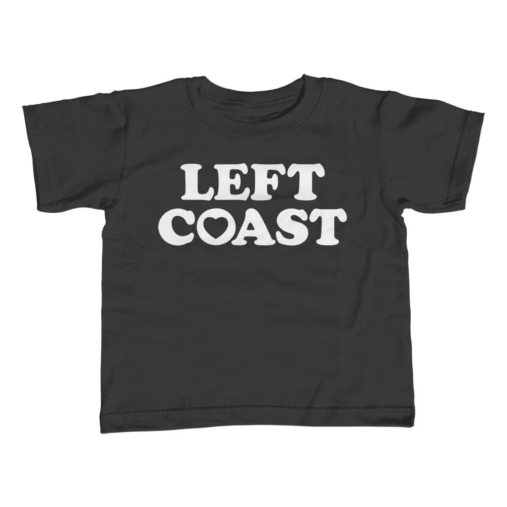 Girl's Left Coast T-Shirt - Unisex Fit - California Oregon Washingon West Coast