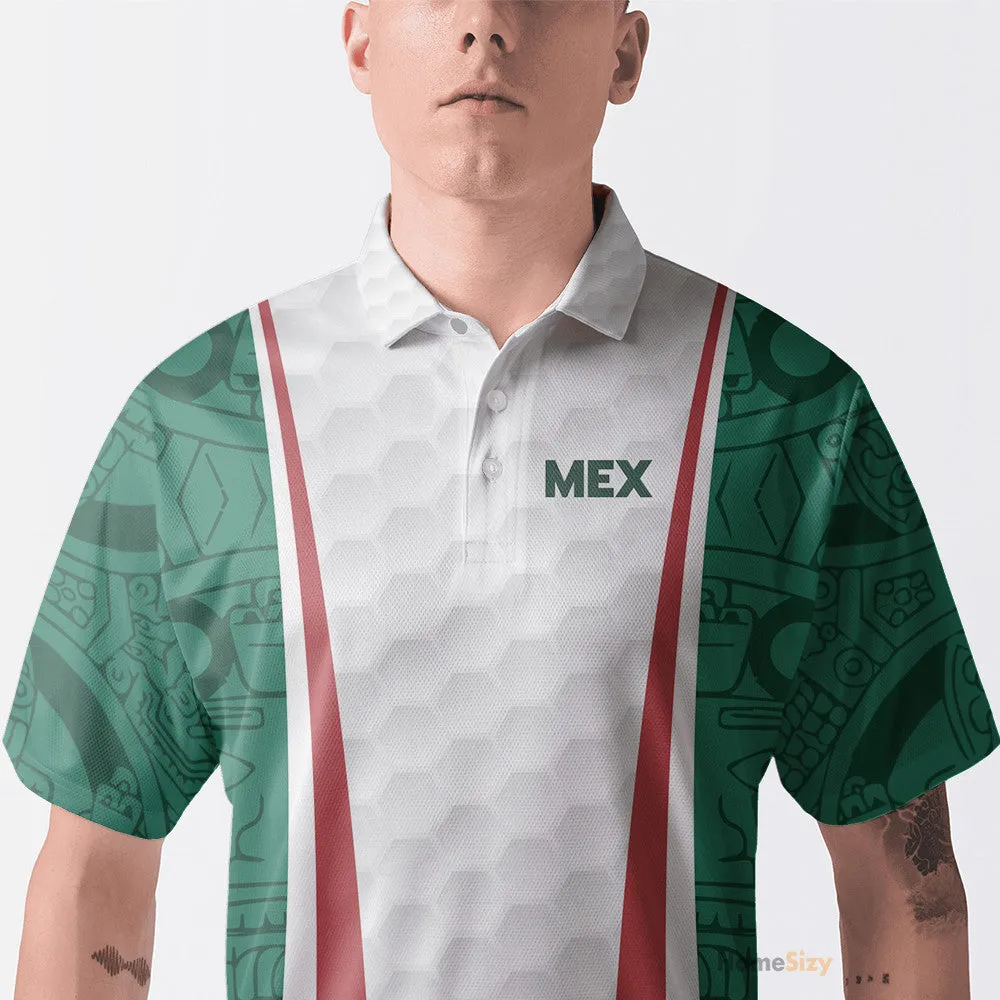 Golf Mexico Retro - Best Shirt Design For Golf Lovers - Polo QT312045
