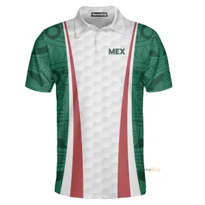 Golf Mexico Retro - Best Shirt Design For Golf Lovers - Polo QT312045
