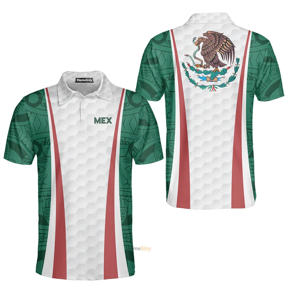 Golf Mexico Retro - Best Shirt Design For Golf Lovers - Polo QT312045