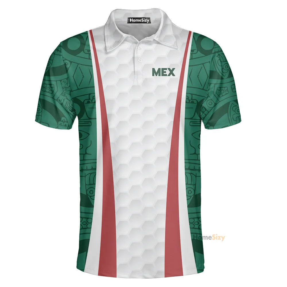 Golf Mexico Retro - Best Shirt Design For Golf Lovers - Polo QT312045