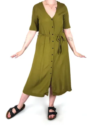 Gorman olive green dress size 12 (note: slight mark)