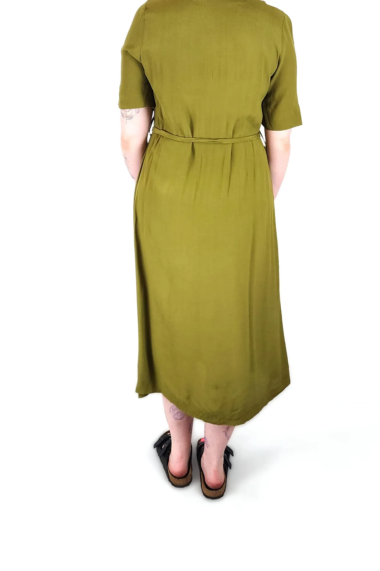 Gorman olive green dress size 12 (note: slight mark)