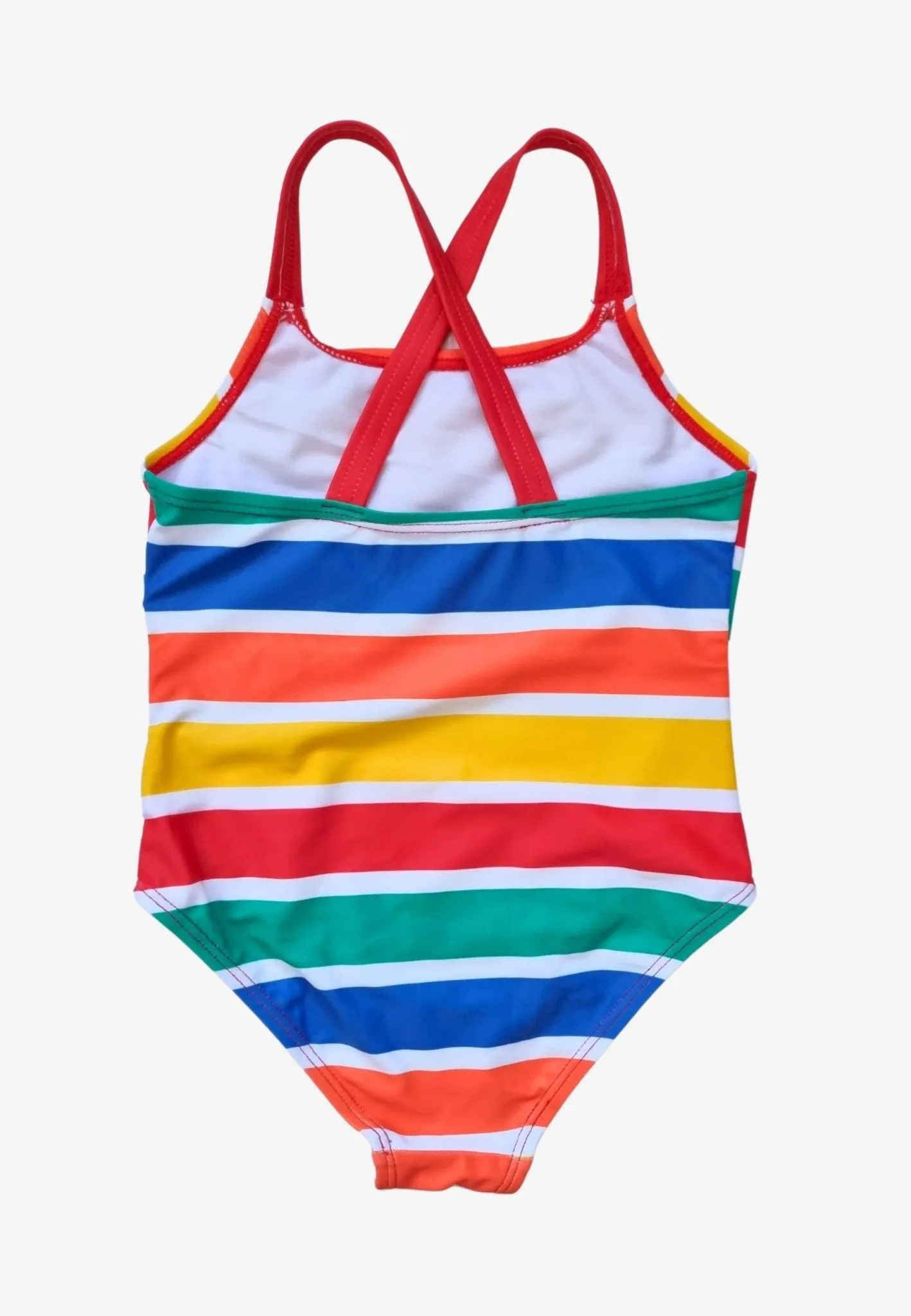 Happy Stripe Print Kids' Swimsuit