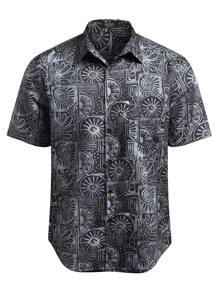 Hawaiian Tropical Button Down Vintage Floral Shirt (US Only)