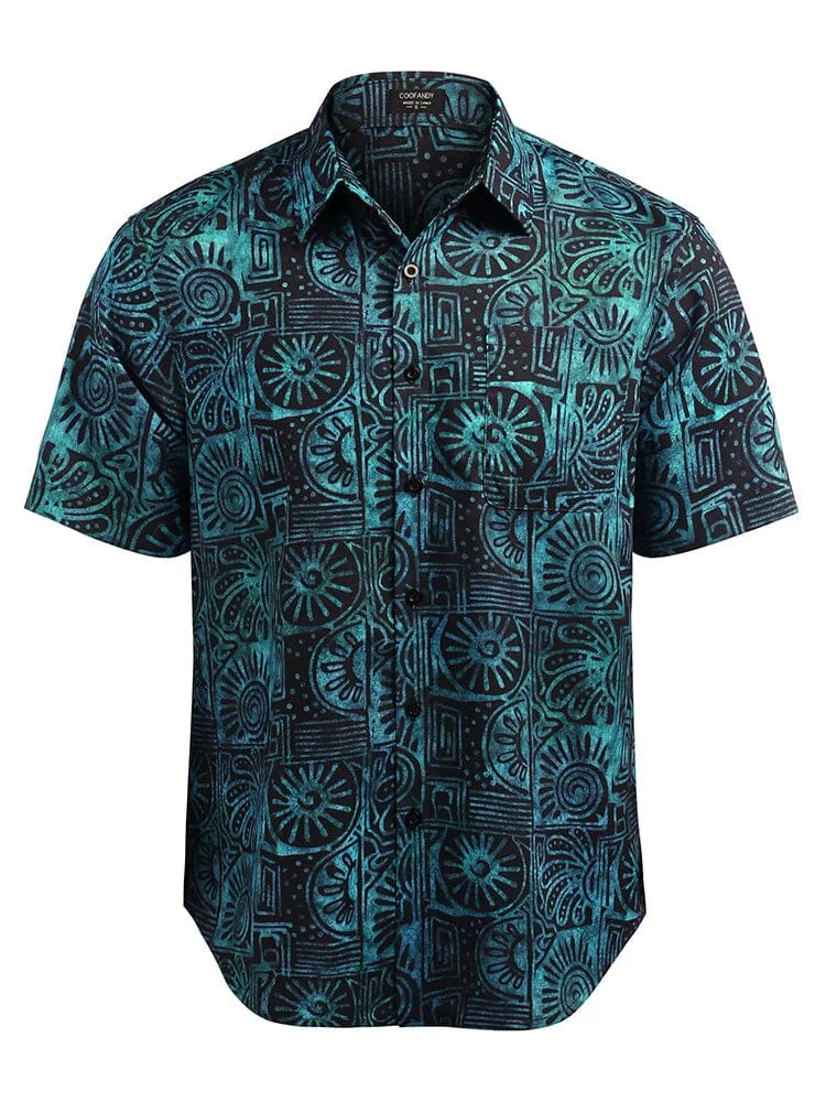 Hawaiian Tropical Button Down Vintage Floral Shirt (US Only)