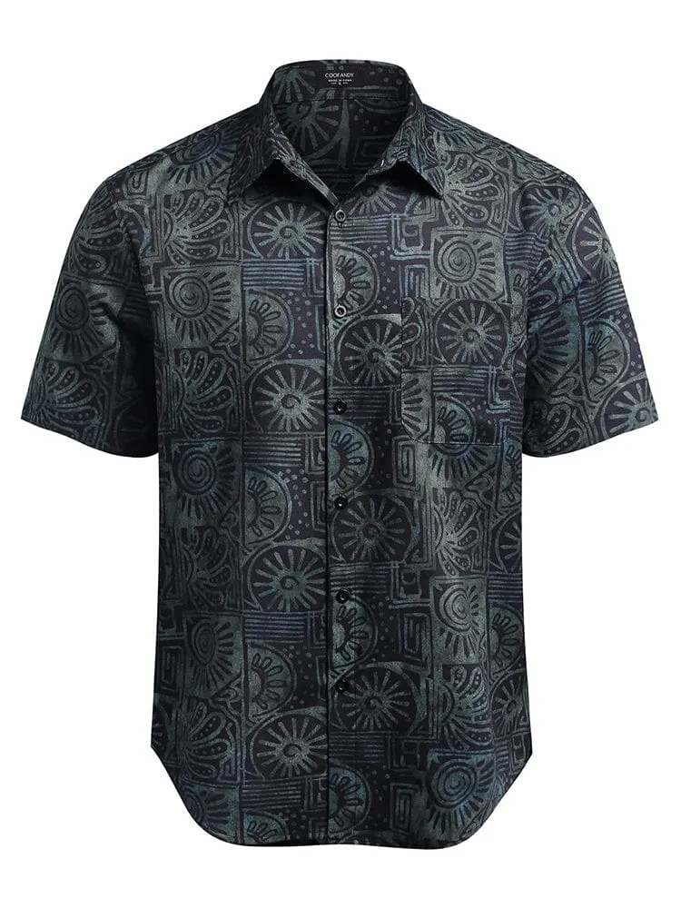 Hawaiian Tropical Button Down Vintage Floral Shirt (US Only)
