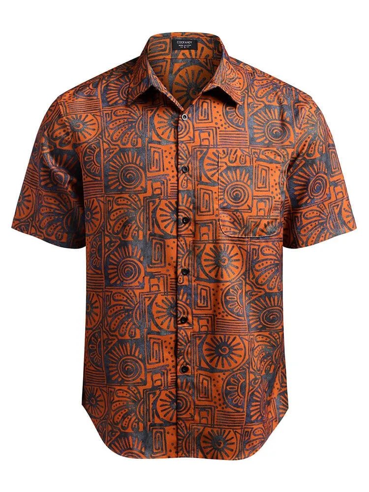 Hawaiian Tropical Button Down Vintage Floral Shirt (US Only)