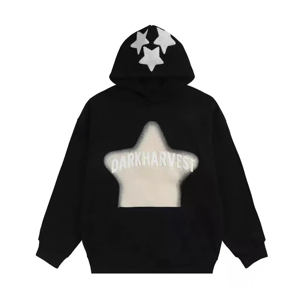 High Street Retro Alphabet Stars Hoodie
