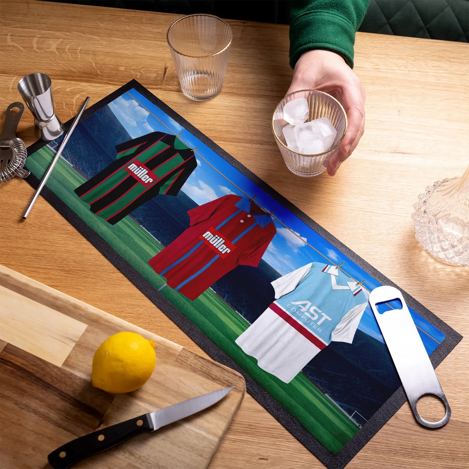Holte Enders Retro Hanging Football Shirts - Personalised Bar Runner