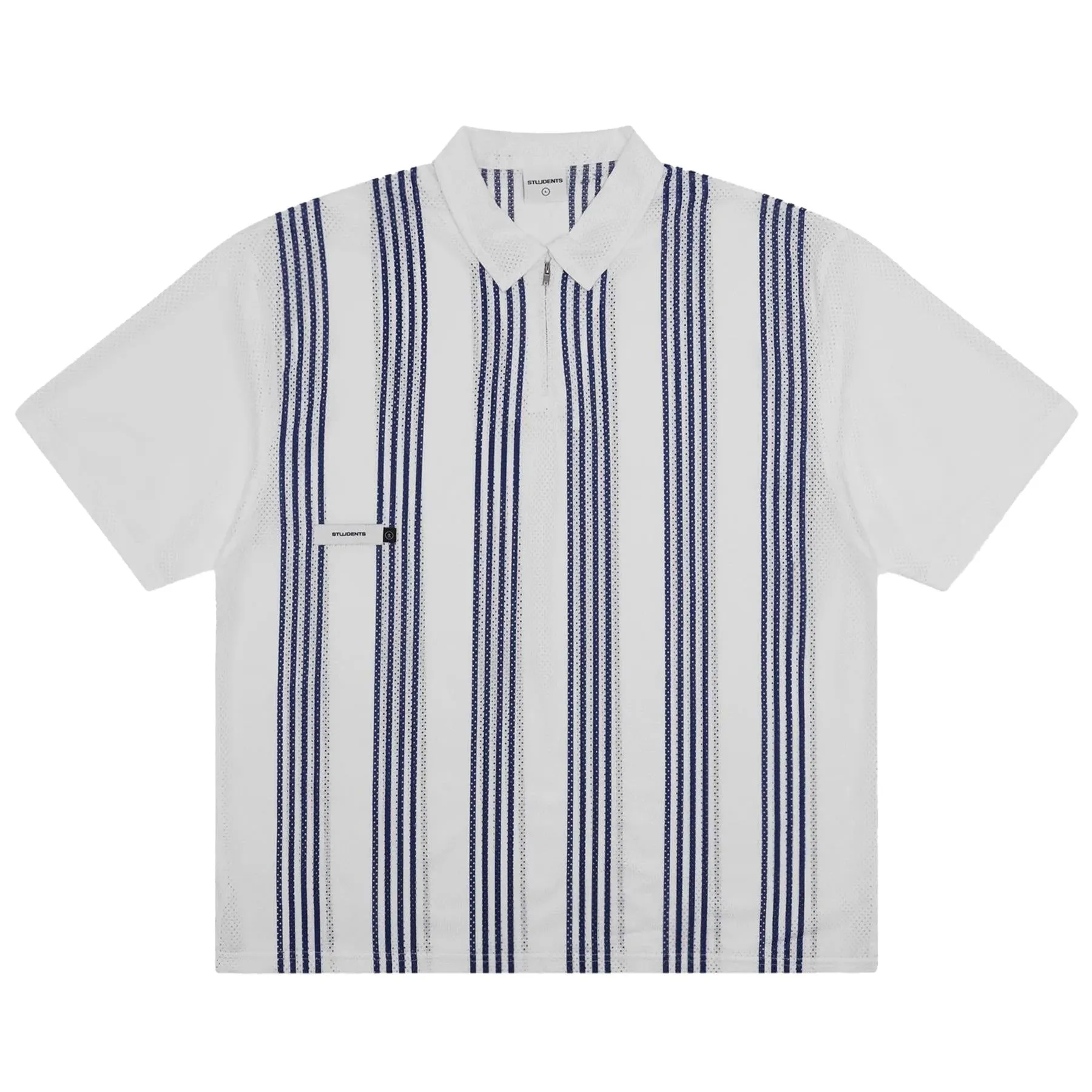 Howards Mesh Zip Polo White/Purple