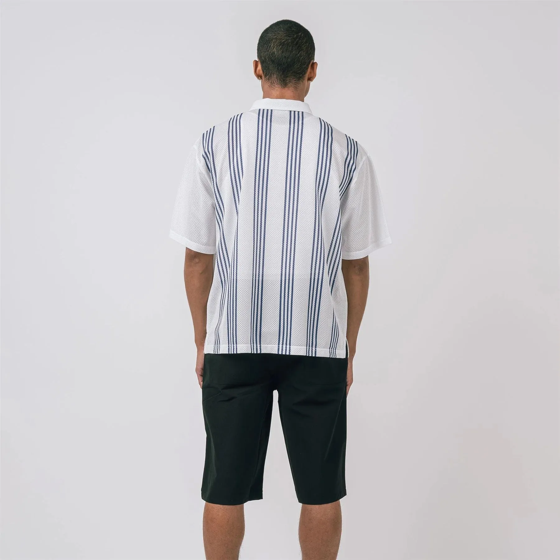 Howards Mesh Zip Polo White/Purple