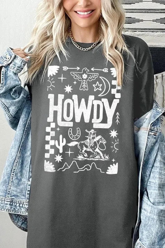 Howdy Cowboy Graphic Heavy Cotton Tee