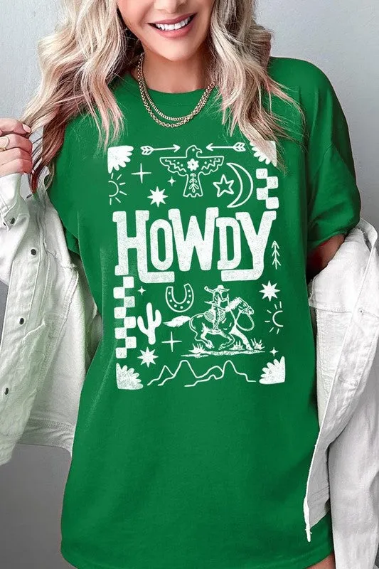 Howdy Cowboy Graphic Heavy Cotton Tee