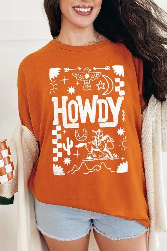 Howdy Cowboy Graphic Heavy Cotton Tee