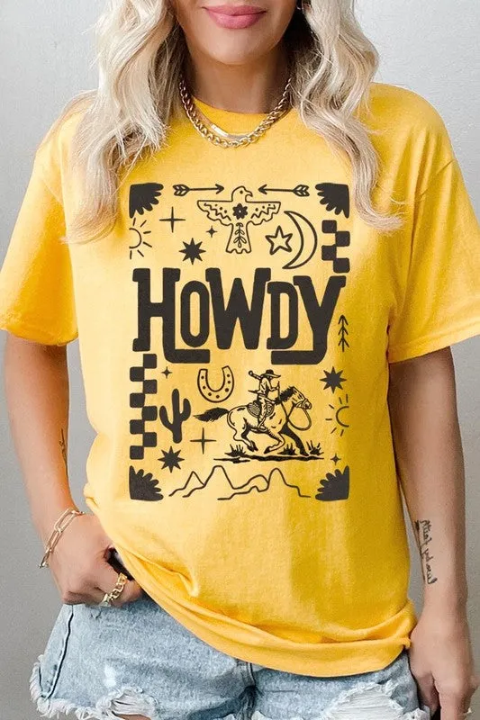 Howdy Cowboy Graphic Heavy Cotton Tee