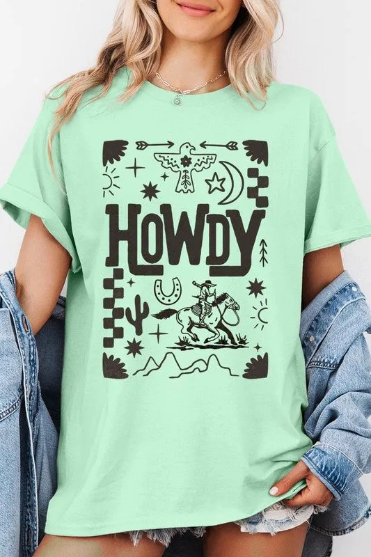 Howdy Cowboy Graphic Heavy Cotton Tee