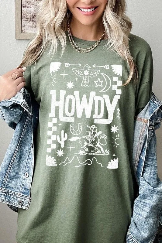 Howdy Cowboy Graphic Heavy Cotton Tee