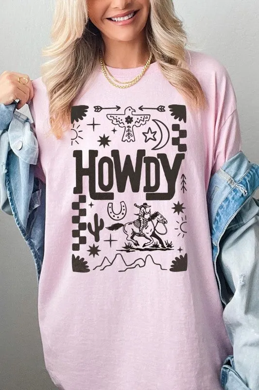 Howdy Cowboy Graphic Heavy Cotton Tee
