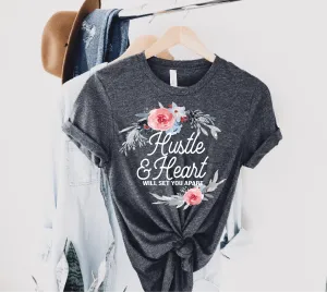 Hustle And Heart Shirt | Unisex Crew