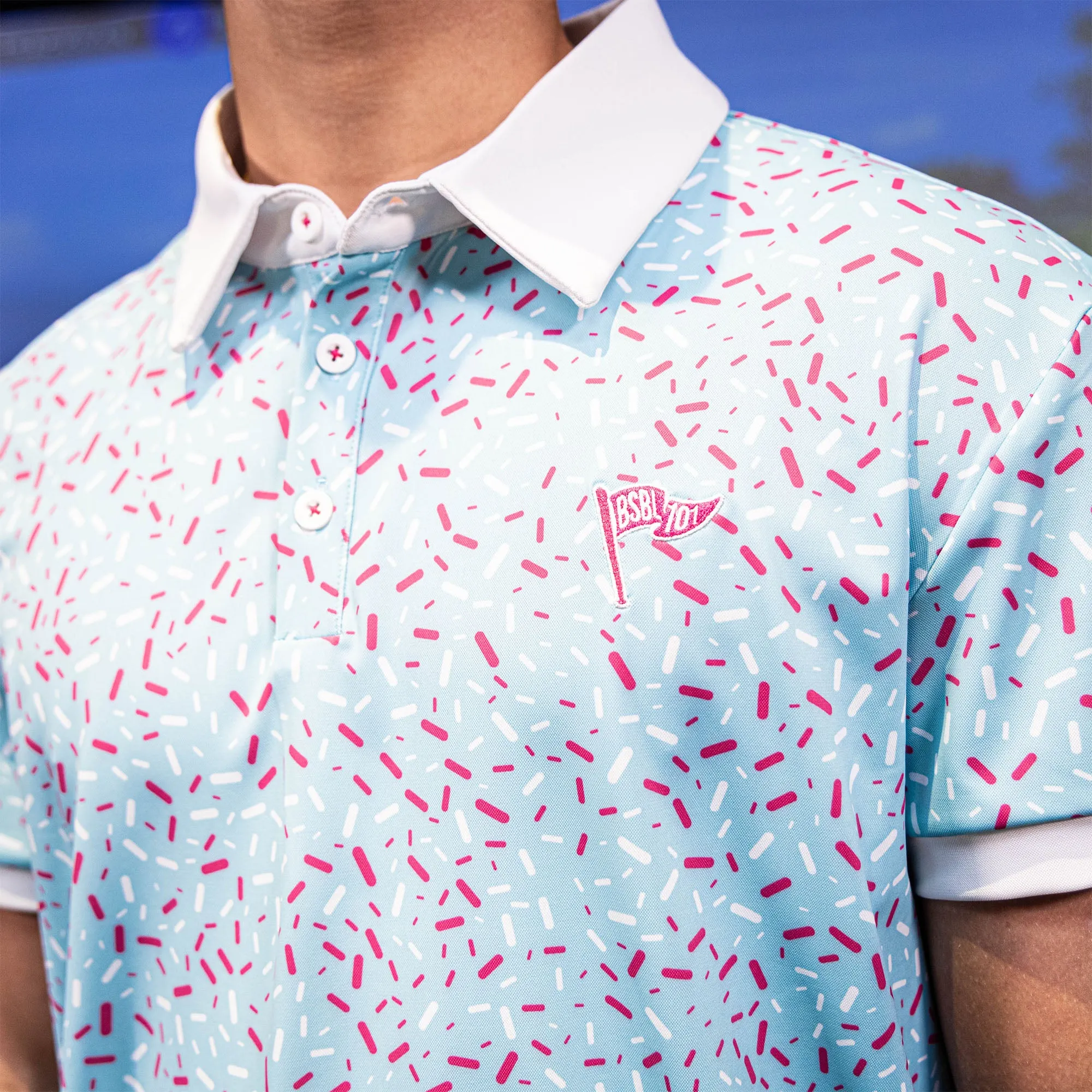 Ice Cream Two-Tone Polo - Cotton Candy