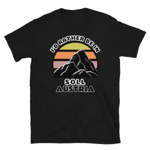 I'd Rather Be in Soll Austria T-Shirt | Vintage Sunset Mountain