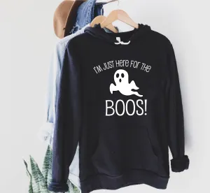 Im Just Here For The Boos Hoodie | Halloween Hoodie | Soft Unisex Fleece Hoodie