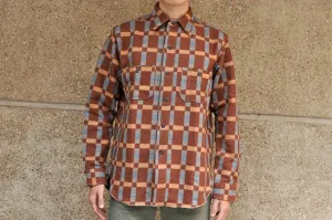 John Gluckow X Warehouse 13oz "The Heater" Heavyweight Flannel Workshirt (Brown)