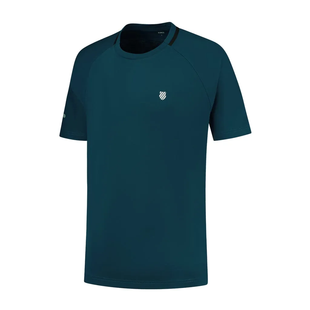 K-Swiss Tac Hypercourt Double Crew 2 Badminton T-Shirt - Blue Opal