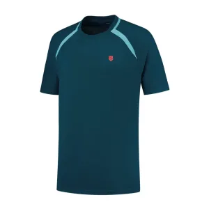 K-Swiss Tac Hypercourt Mesh Crew 2 Badminton T-Shirt - Blue Opal