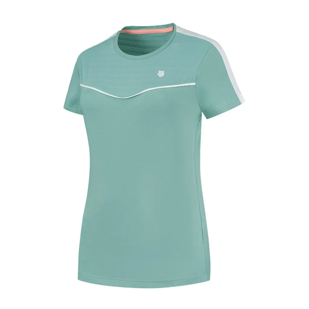 K-Swiss Tac Hypercourt Round Neck Badminton Top 2 - Nile Blue