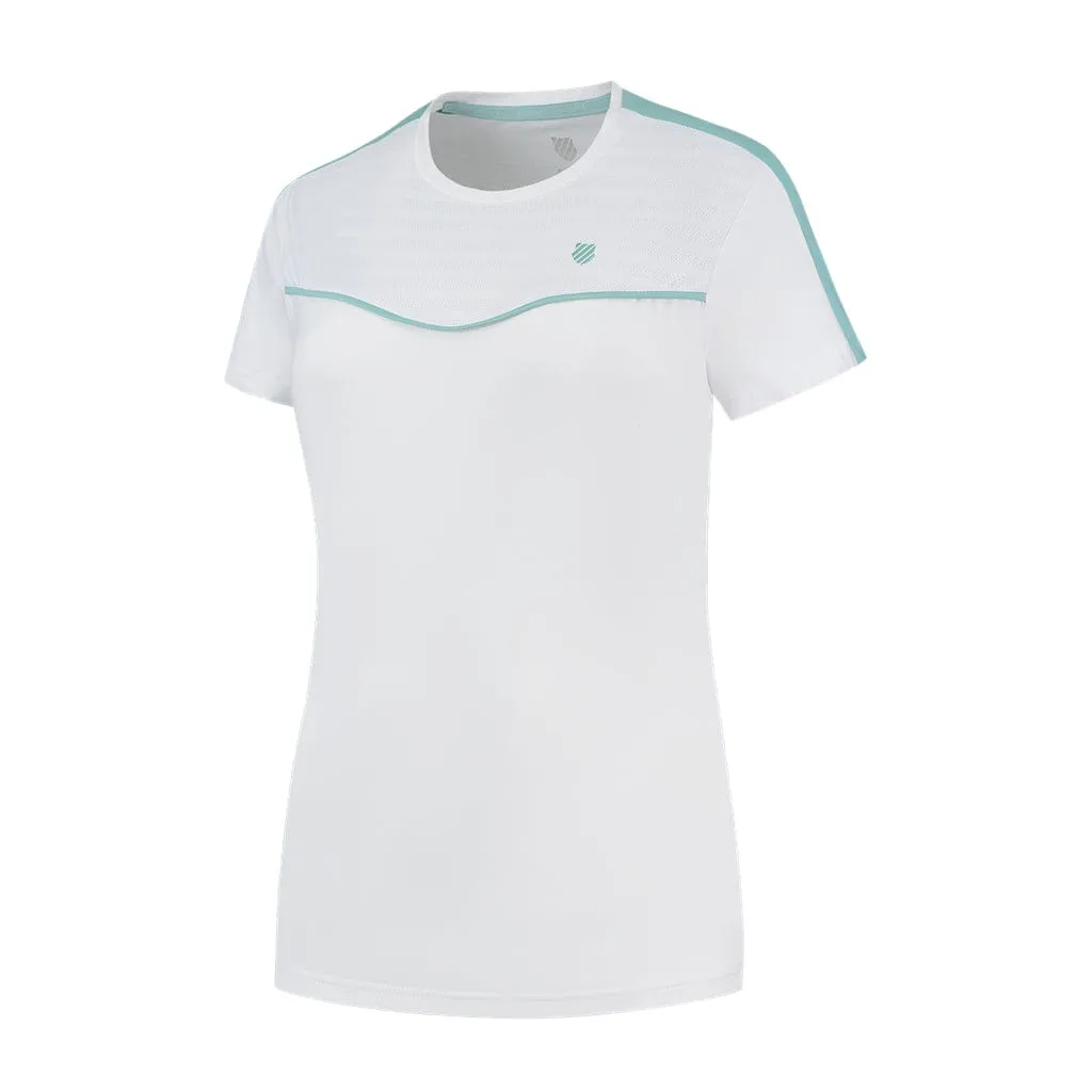 K-Swiss Tac Hypercourt Round Neck Badminton Top 2 - White