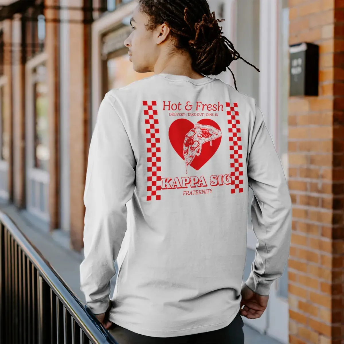 Kappa Sig Hot and Fresh Pizza Long Sleeve Tee