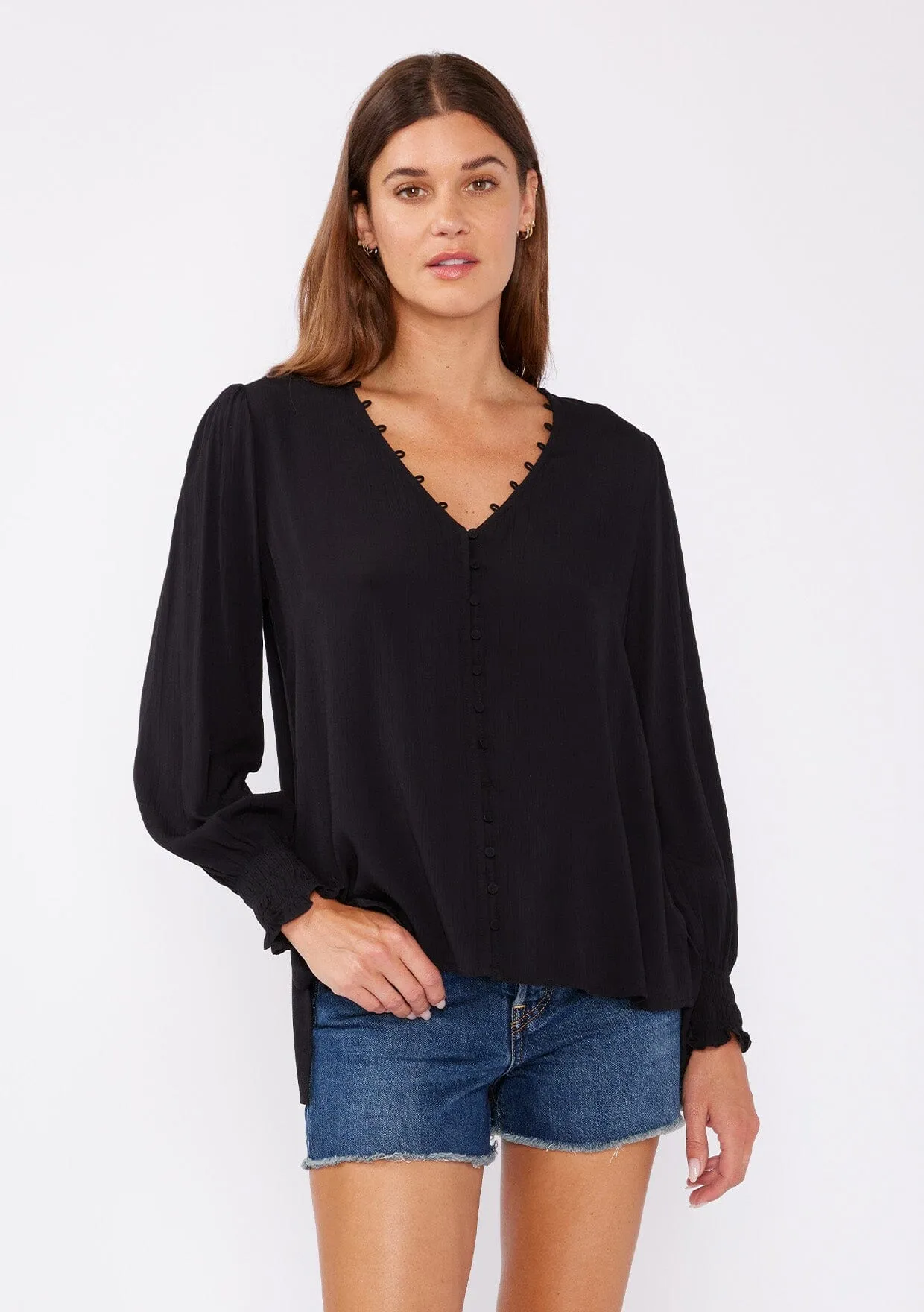 Kasia Button Front Blouse