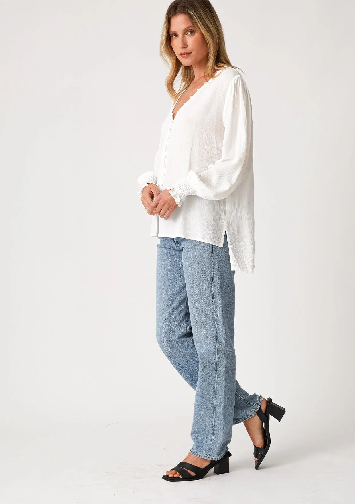 Kasia Button Front Blouse