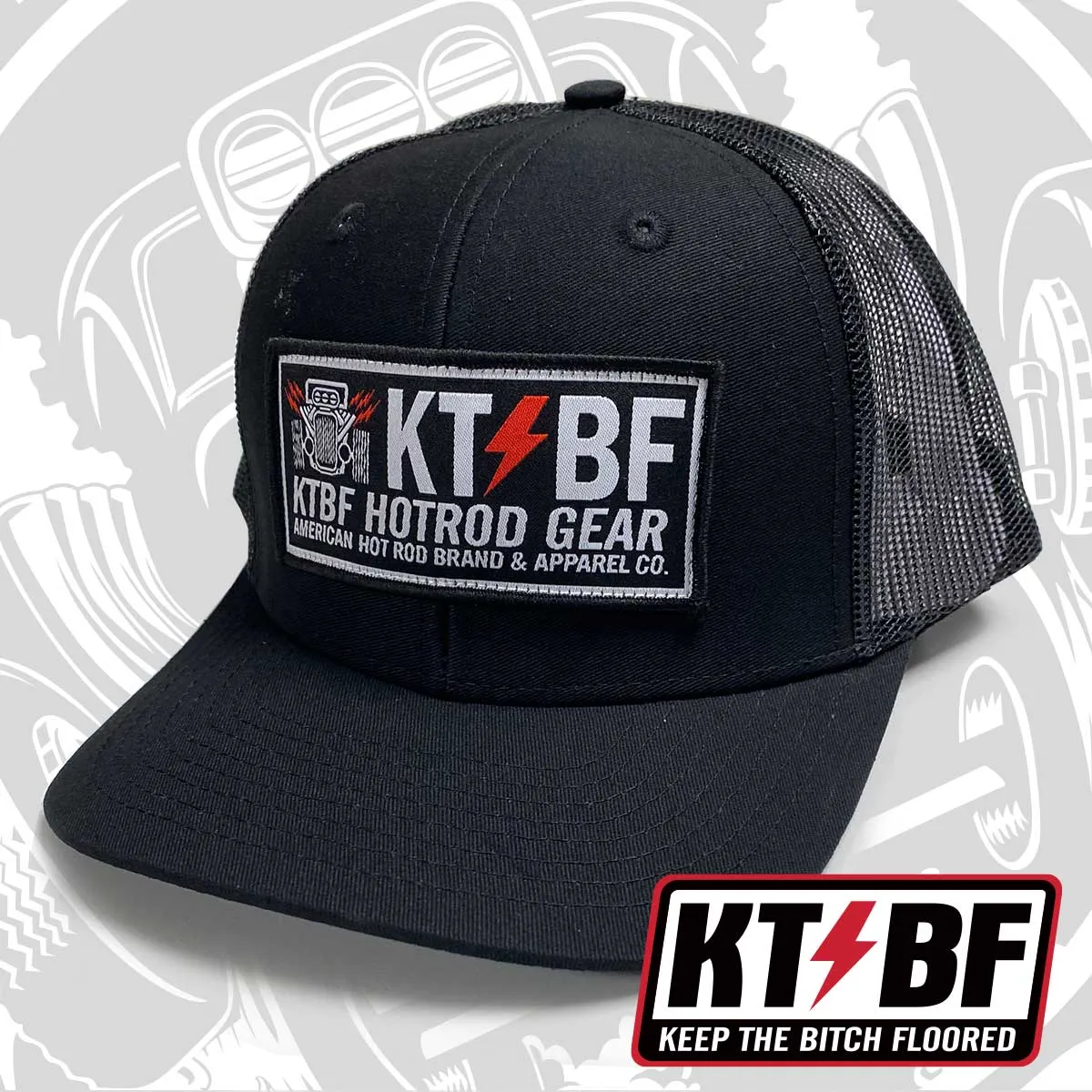 KTBF "Retro Rod" Series Snapbacks | Black, Blue, Red, & Gray