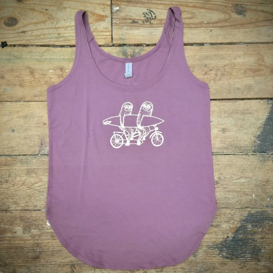 Ladies Sloth on Tandem Tank Top