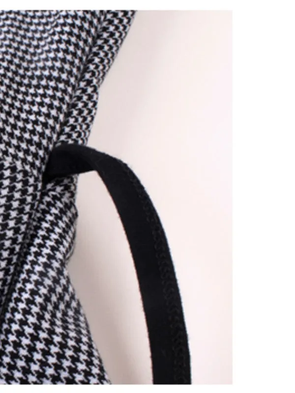lady houndstooth dress